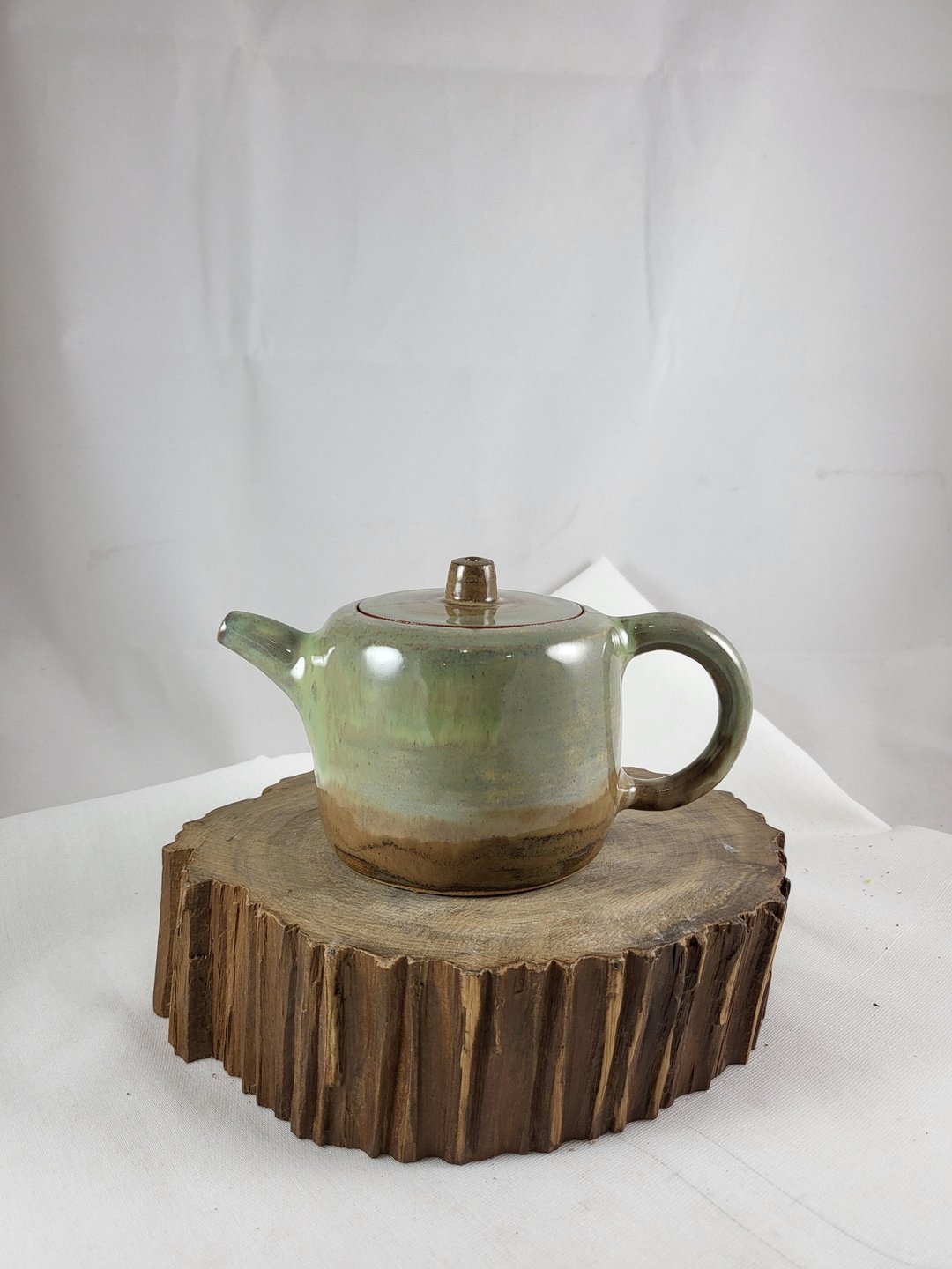 草绿釉井栏壶 - 茶具/茶杯 - 陶 绿色