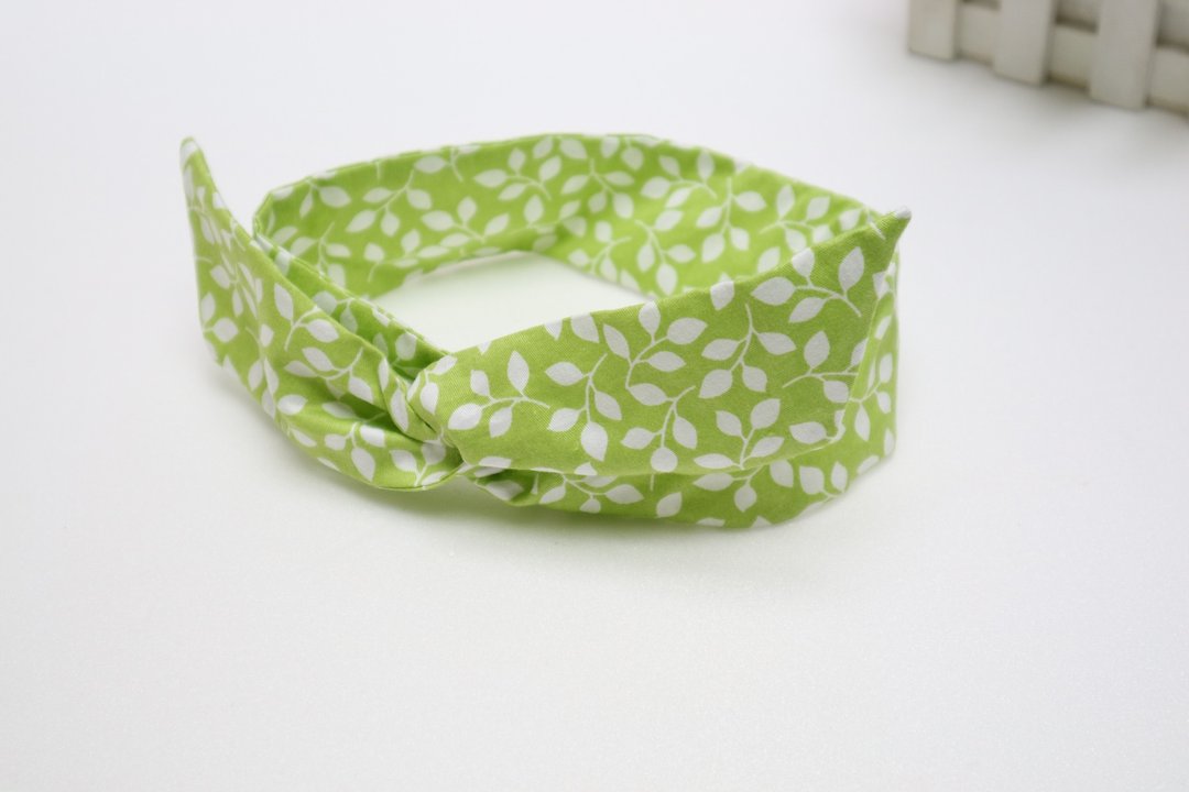 白色树叶发带  铝线 headband hairband *SK* - 发带/发箍 - 棉 绿色