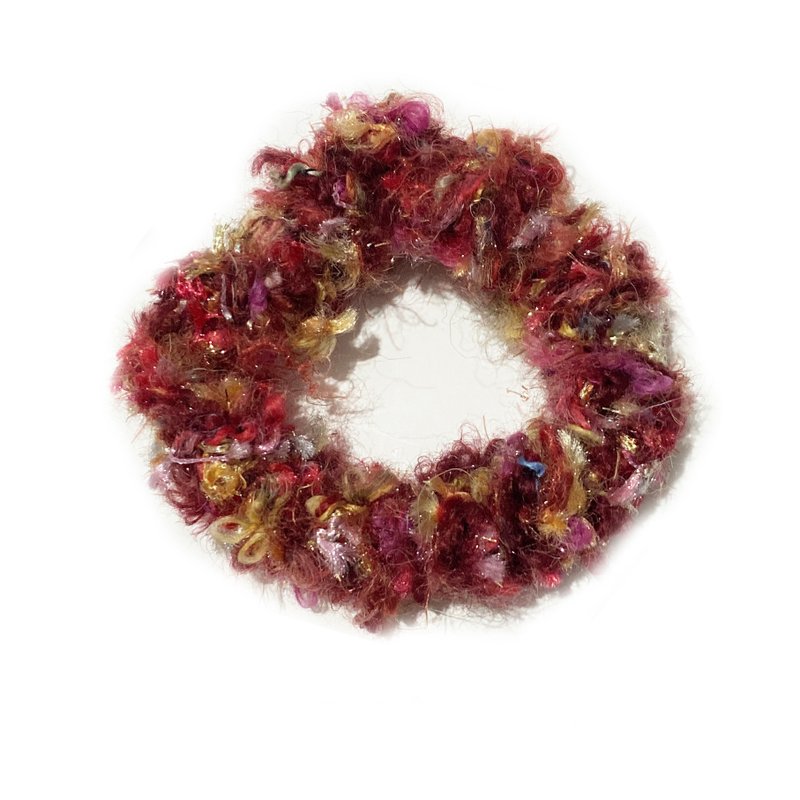 手编毛线发圈.发饰 - 发饰 - 树脂 红色