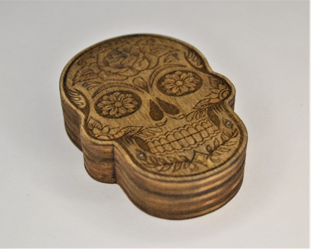 Wooden Ring box Shugar Skull #1. Engagement or wedding ring box - 其他 - 木头 