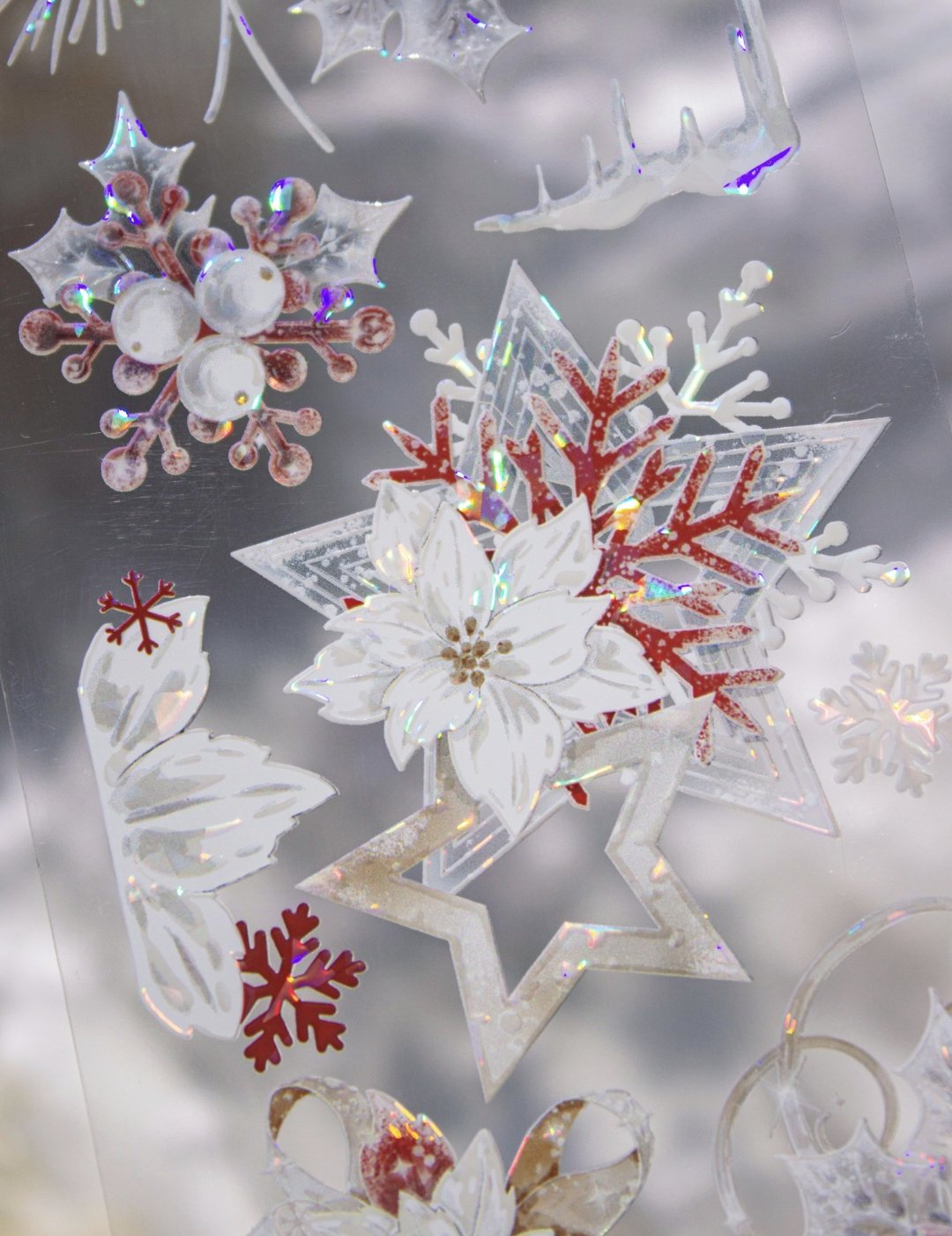 蜜雪甜心 琉璃のような雪景色 PET 紙膠帶 貝殼光 10米卷 - 纸胶带 - 其他材质 多色