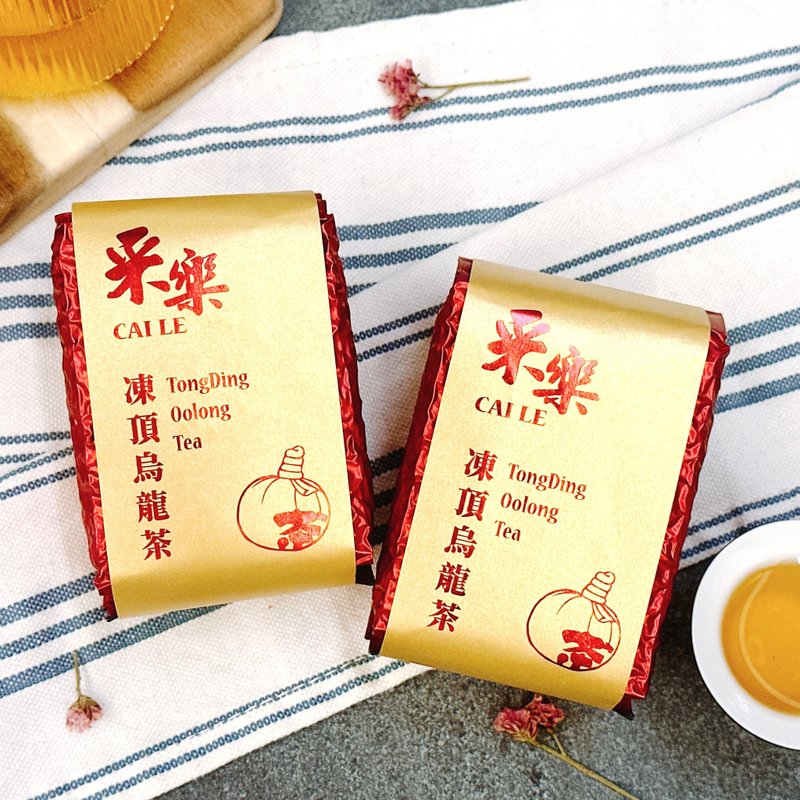 【采乐茶业】冻顶乌龙茶 TongDing Oolong Tea - 150g - 茶 - 其他材质 金色
