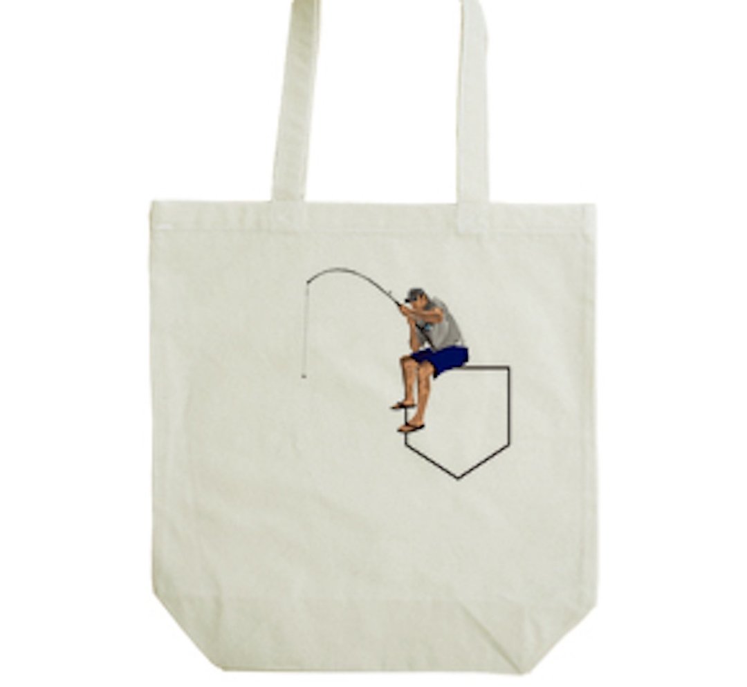 Pocket fishing tote bag - 手提包/手提袋 - 棉 卡其色