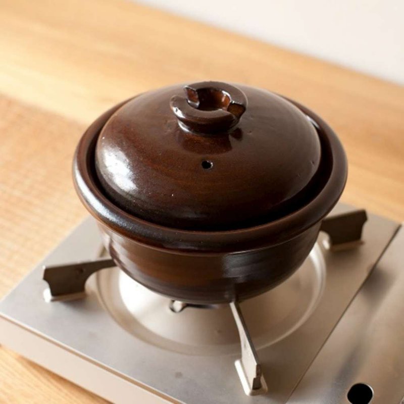 4TH MARKET 日本制远红外线炊饭锅2合-咖啡(1200ML) - 厨房用具 - 陶 咖啡色