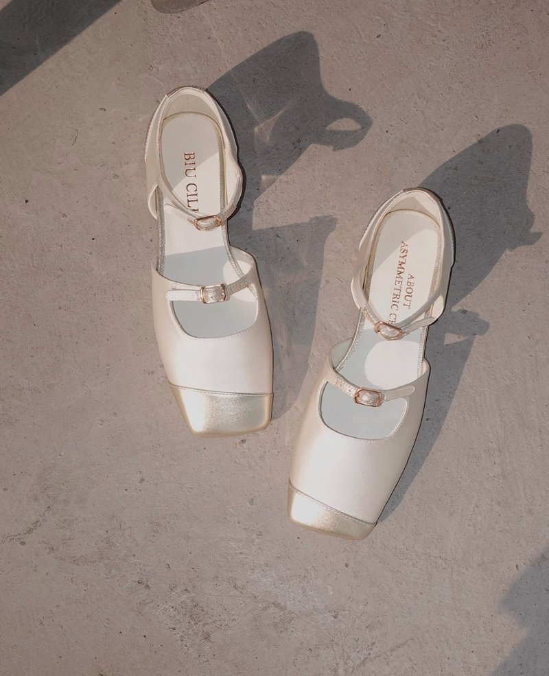 利落方头 芭蕾风真丝低跟瑪莉珍 手工製 - 玛莉珍鞋 - 真皮 多色