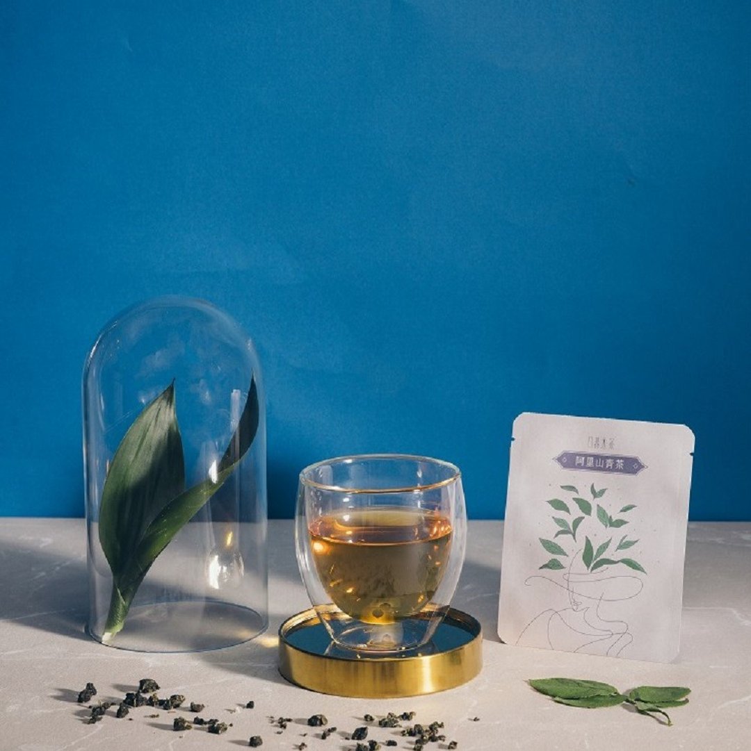 【台湾高山茶】阿里山青茶/阿里山产区10入三角茶包/自然回甘 - 茶 - 其他材质 蓝色