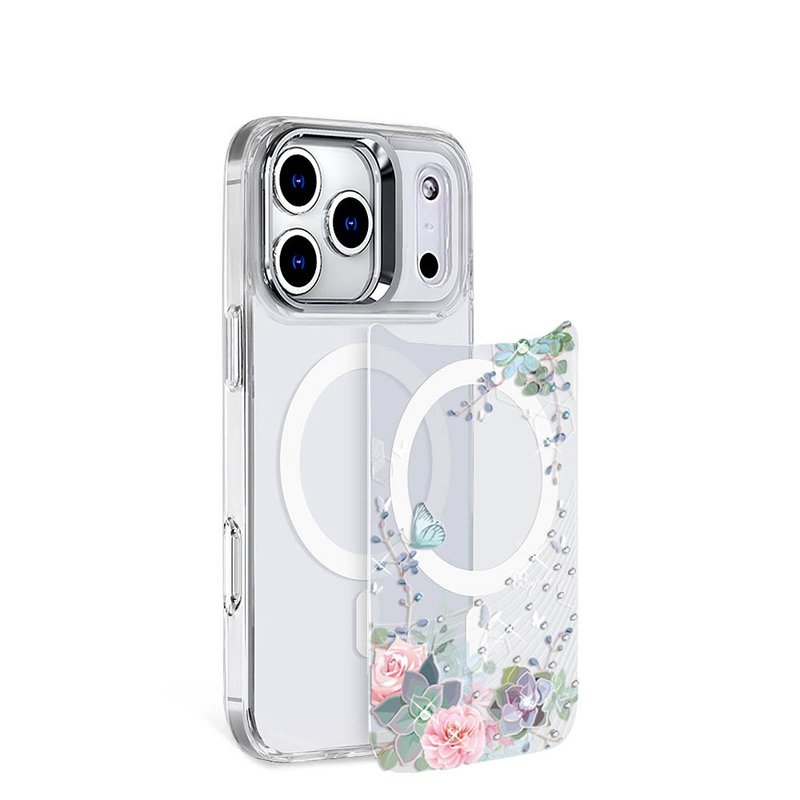 iPhone 17/16/15/14/13 系列可拆式磁吸片材彩钻手机壳-舞江南 - 手机壳/手机套 - 其他材质 多色