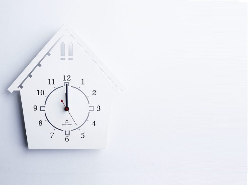 日本 yamato japan 手作木制童话房子样式壁挂时钟 三种颜色可选 - 时钟/闹钟 - 木头 