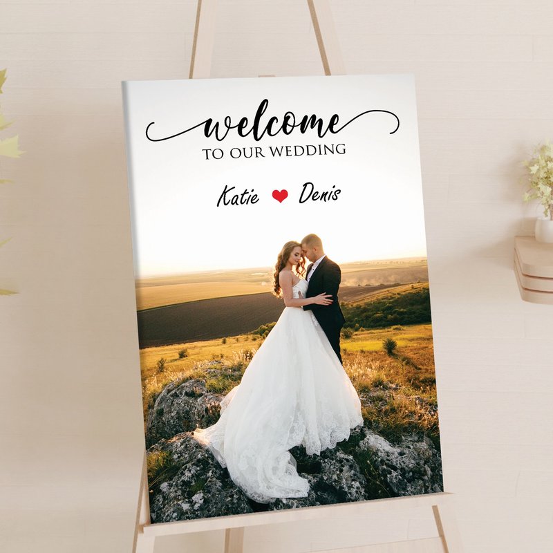 婚礼迎宾牌 婚纱照相框 welcome 婚礼定制 求婚布置 婚礼用品 - 画框/相框 - 其他材质 