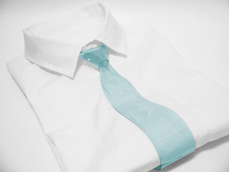 Transparent Necktie EUREKA (Heavenly Blue) - 领带/领带夹 - 其他材质 蓝色