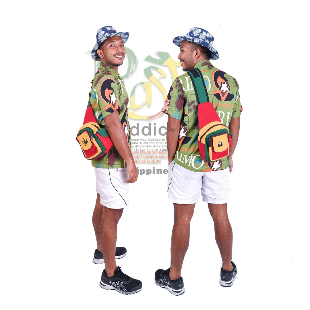 Rasta Men Cotton Chest Bag Outdoor Crossbody Sling Shoulder Bag Pack Chest Pack - 侧背包/斜挎包 - 棉 多色