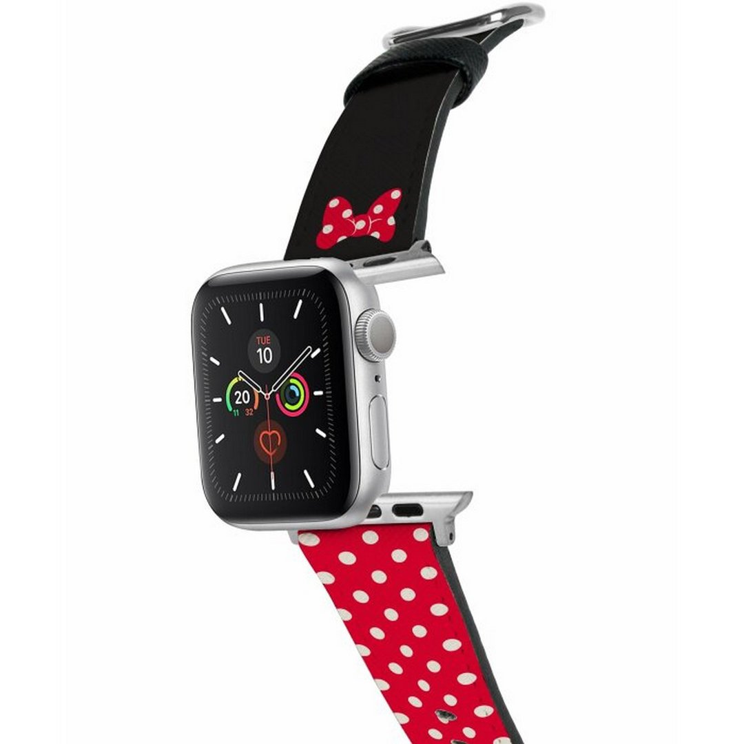 迪士尼米妮老鼠十字压纹牛皮革Apple Watch真皮表带Series 1-8,SE - 表带 - 真皮 