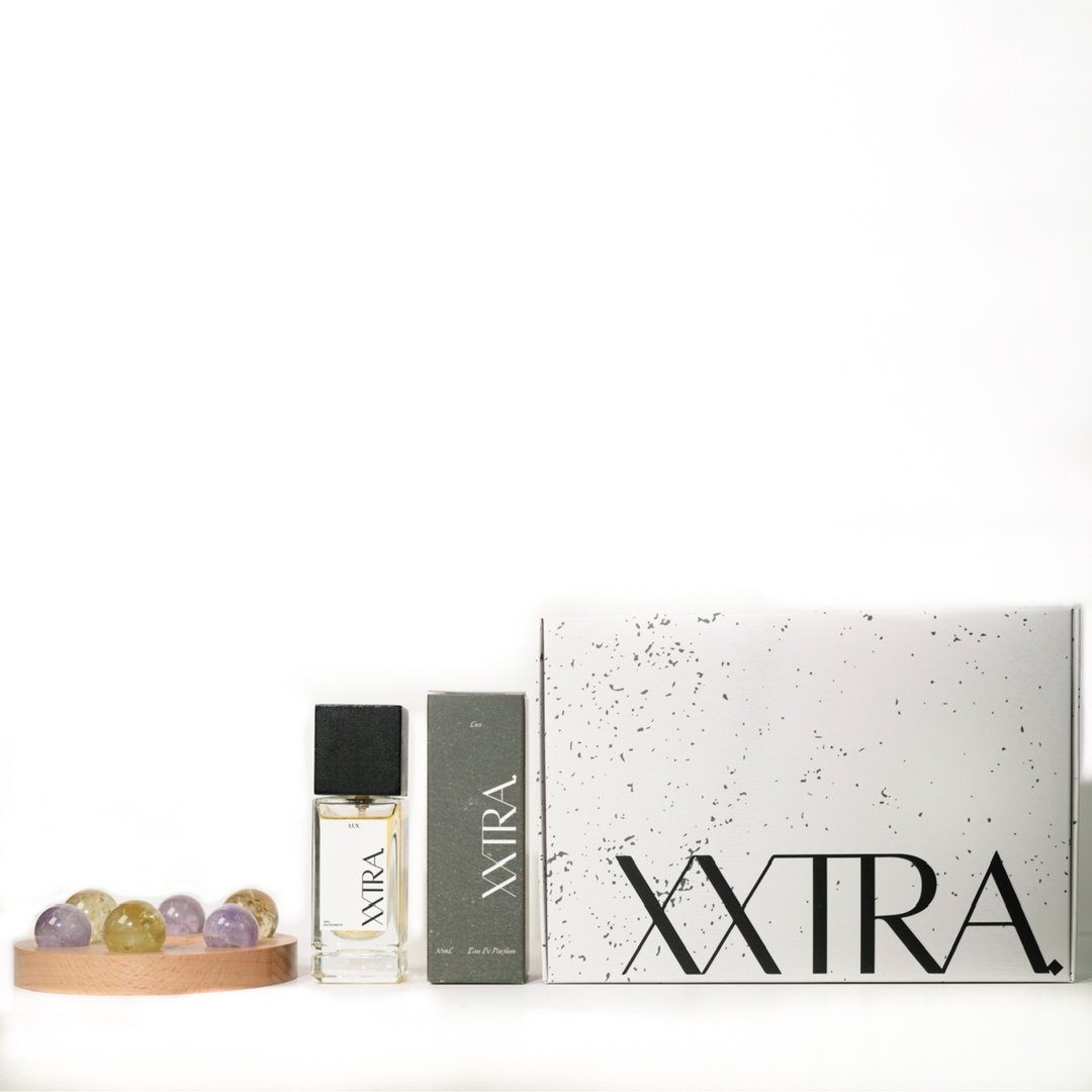 XXTRA Eau De Parfum 能量香水 & 水晶能量盘套装 | LUX - 香水/香膏 - 精油 金色