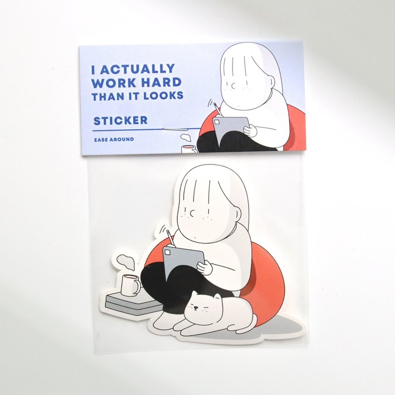 贴纸 - 陪你一起工作 - 贴纸 - 纸 多色