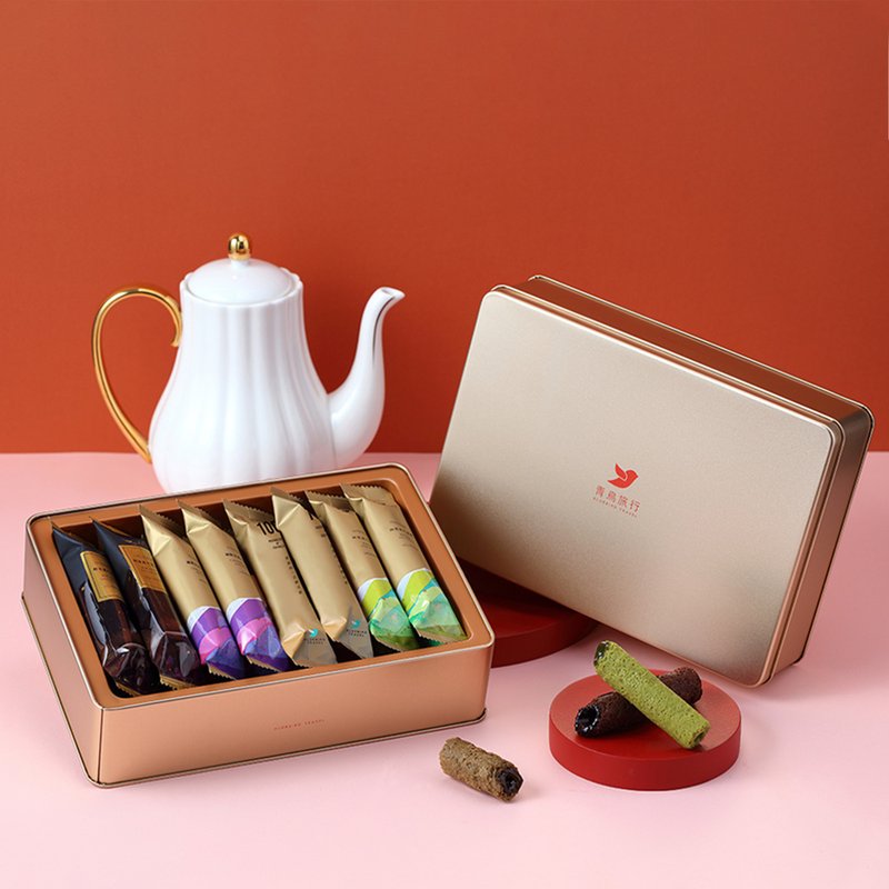 青鸟旅行 奢华礼盒-真巧蛋卷礼盒 16入 - 零食/点心 - 新鲜食材 