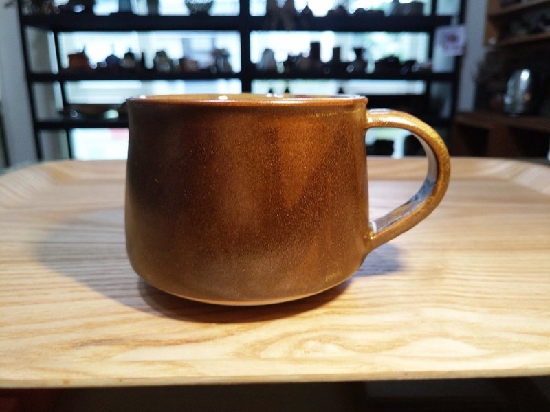 手作陶杯 | 青瓷内釉 还原烧 - 咖啡杯/马克杯 - 陶 咖啡色