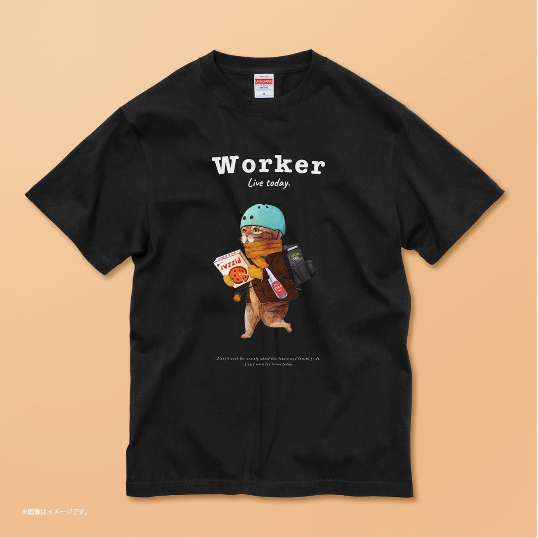 WORKER – 送货猫 / 棉质 T 恤 - 女装 T 恤 - 棉 白色