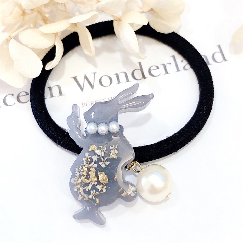 PUREST HOME 爱丽丝梦游仙境 珍珠 手作 发圈 / 兔子 / 蓝 - 发饰 - 其他材质 