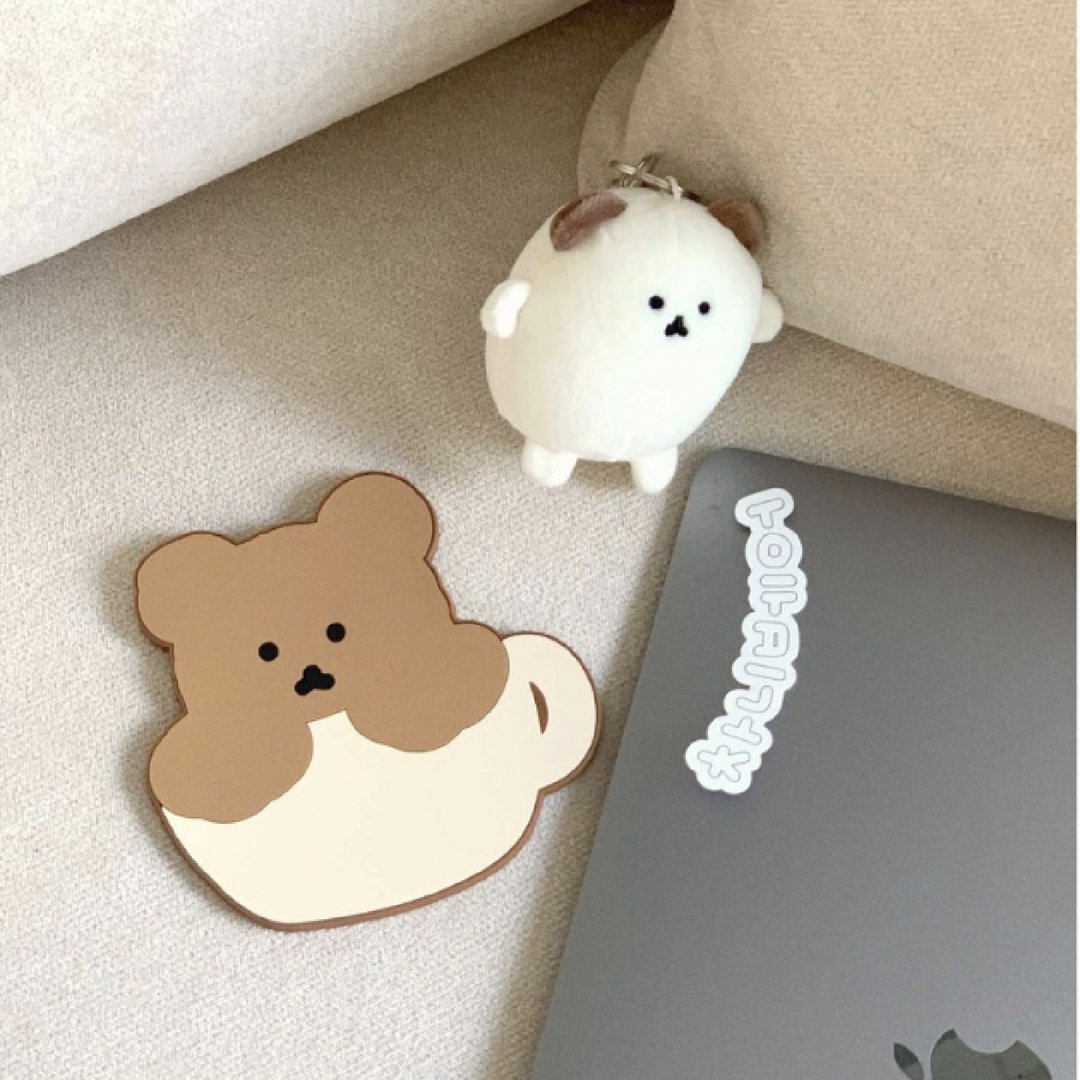 Chanibear cup coaster (2type) - 杯垫 - 硅胶 