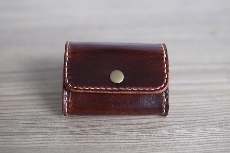 艺创小间 | 手染咖啡色植鞣大容量方形零钱包 情人节 礼物 - 零钱包 - 真皮 