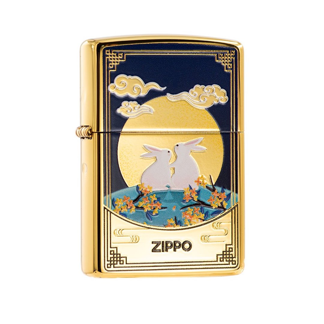 【ZIPPO官方旗舰店】玉兔相伴(亚洲限量款)防风打火机 CZA-2-36 - 其他 - 铜/黄铜 金色