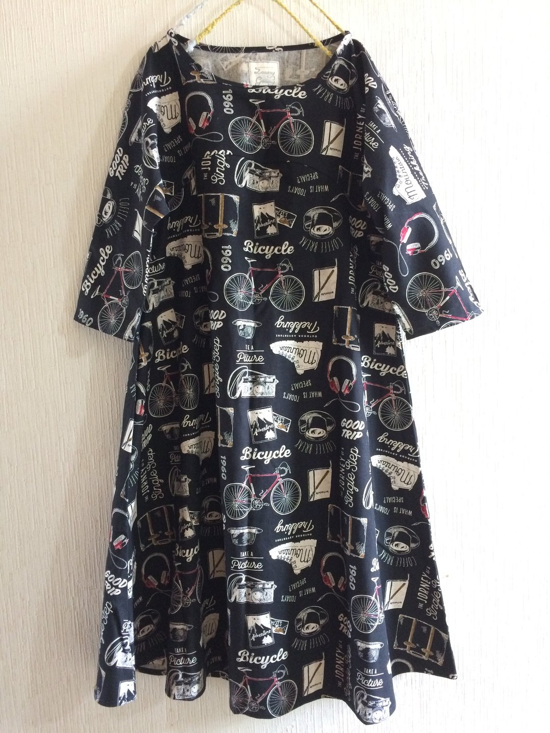 Camera and stroll Dress: Dark Navy - 洋装/连衣裙 - 棉 黑色