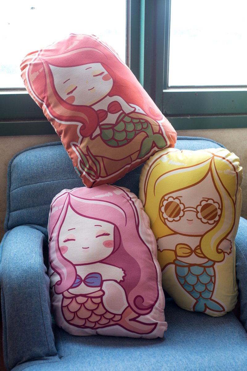 【快速出货】美人鱼抱枕 - 枕头/抱枕 - 棉．麻 多色
