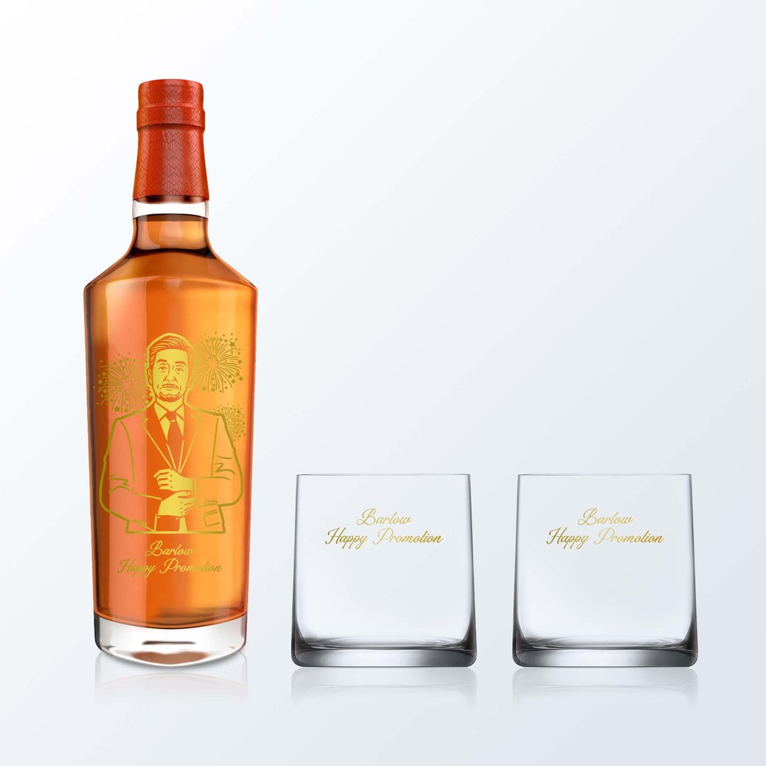 Glenfiddich 21 人像雕刻礼物定制化礼物 纪念礼物送上司退休礼物 - 酒类 - 玻璃 