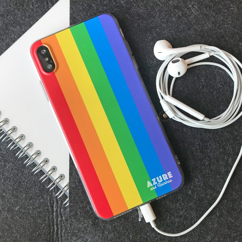 LGBTQ+ 六色彩虹手机壳 - 直纹 - 手机壳/手机套 - 塑料 多色