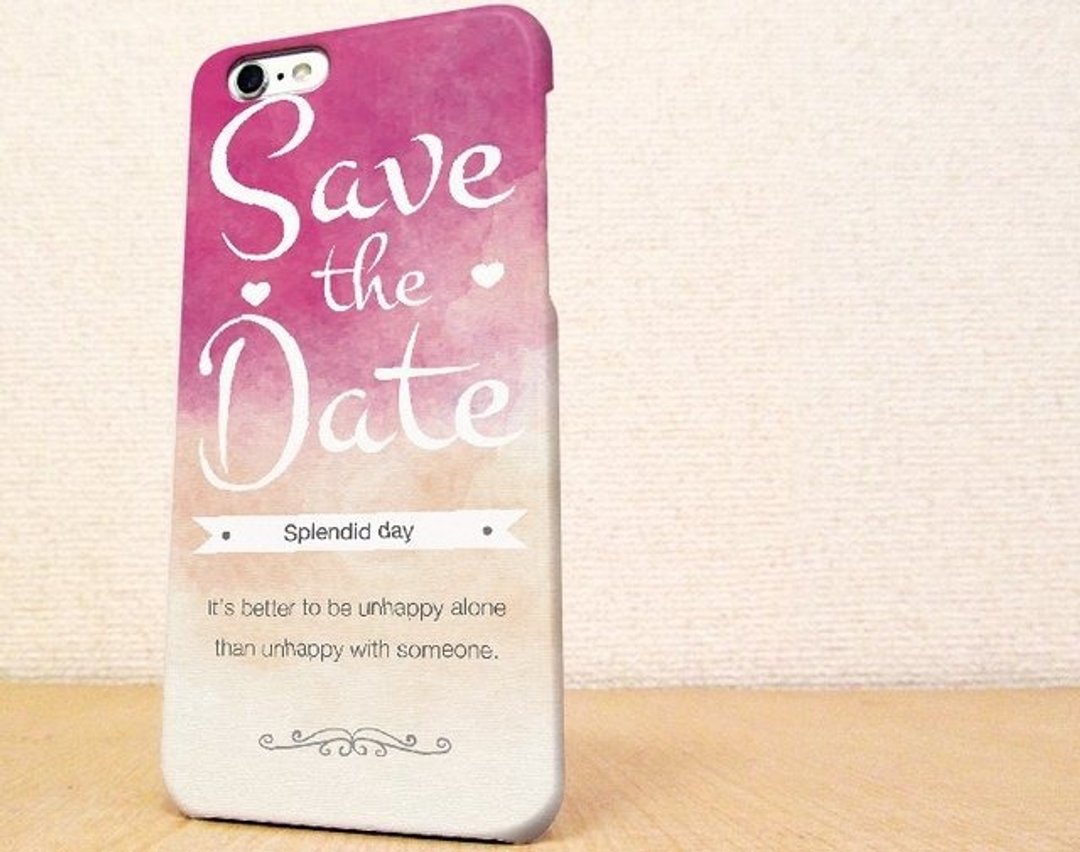 iPhone case GALAXY case ☆ Save the date - 手机壳/手机套 - 塑料 粉红色