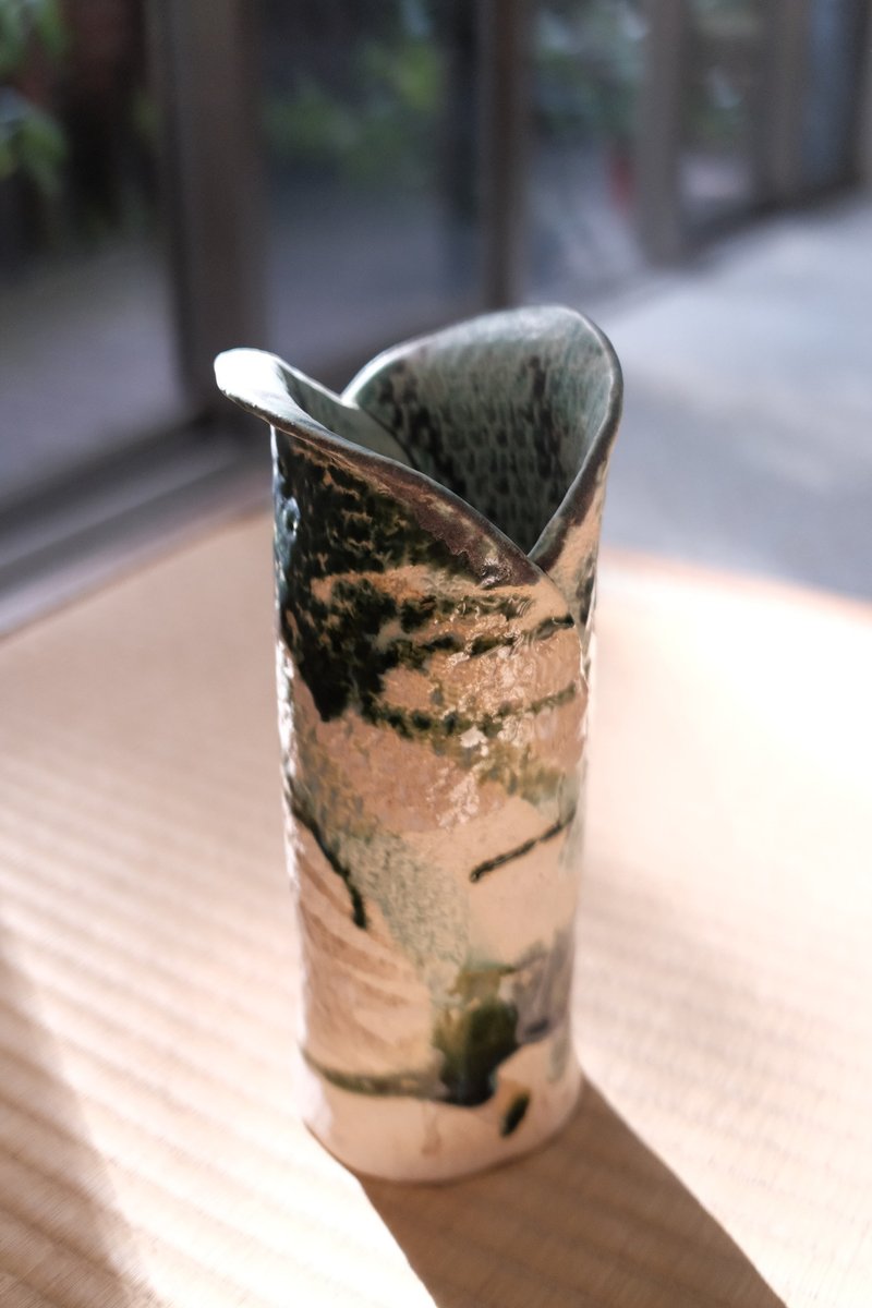 绿色花器 - 花瓶/陶器 - 陶 多色