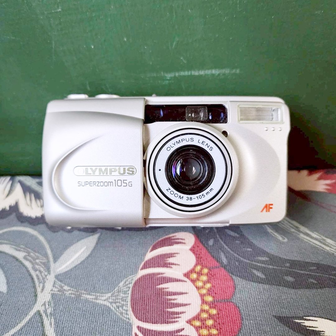 专业相机店 OLYMPUS SUPERZOOM 105G 底片傻瓜相机 (保固 30 天) - 相机 - 其他金属 银色