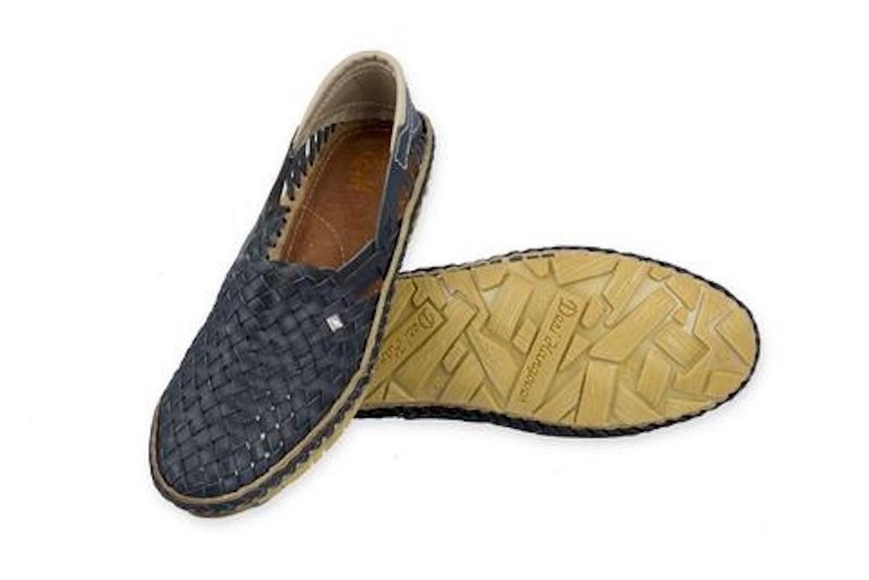 Hola Black Handmade Leather Men Shoes - 男款皮鞋 - 真皮 