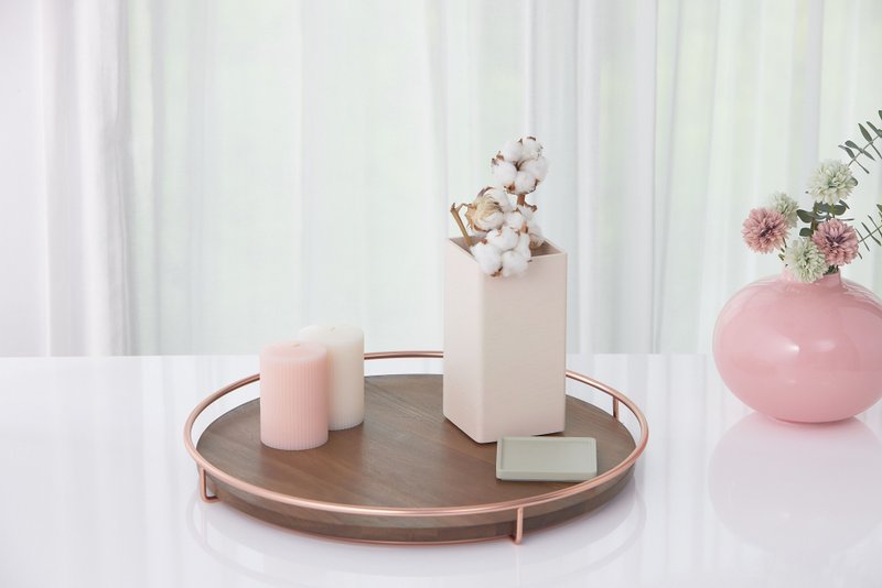 camino JOSE 圆形托盘 摆盘 桌上摆饰 - 托盘/砧板 - 木头 咖啡色