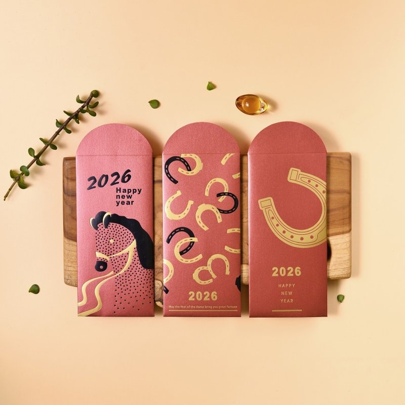 【Gdesign】2026 马上发财烫金红包袋 限量设计款 6入/包 - 红包/春联 - 其他材质 红色
