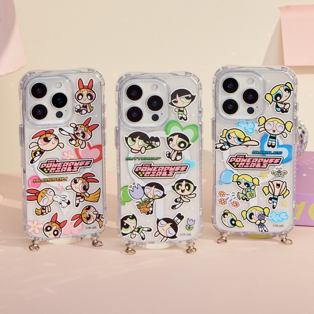飞天小女警魅力绽放冰川抗黄防摔MagSafe iPhone绳挂手机壳 - 手机壳/手机套 - 塑料 透明