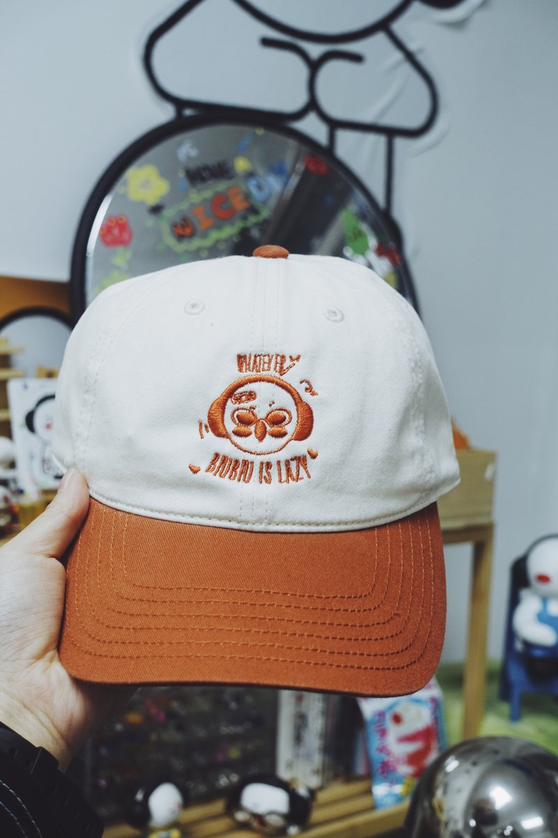 BIuBiu 刺绣棒球帽 Cap帽 搞怪 可爱 - 帽子 - 其他人造纤维 橘色
