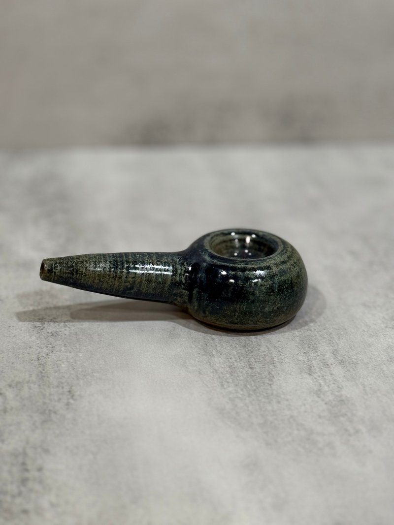 蓝黑釉烟斗摆件 - 其他 - 羊毛 多色