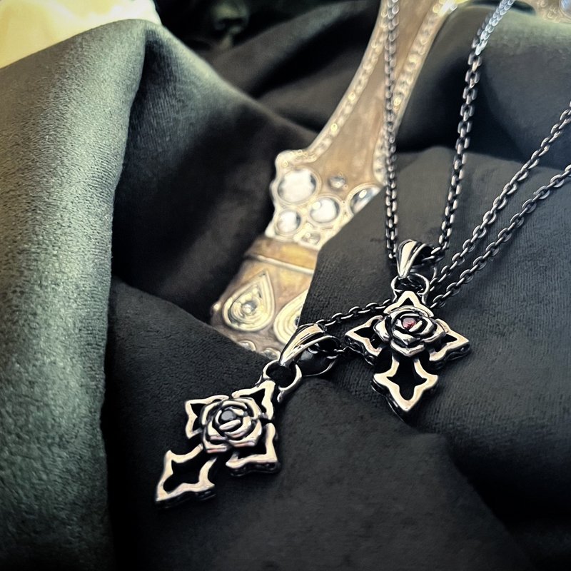 【限量】玫瑰十字  925纯银 坠饰 (不含链) - 项链 - 纯银 银色