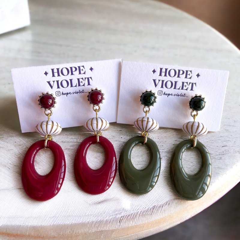 复古优雅耳环-Past and Present No.3 - 耳环/耳夹 - 其他材质 多色