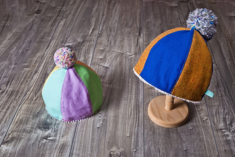 亲子系列_buruburu特别款拼色玩味毛球帽子 - 帽子 - 棉．麻 多色