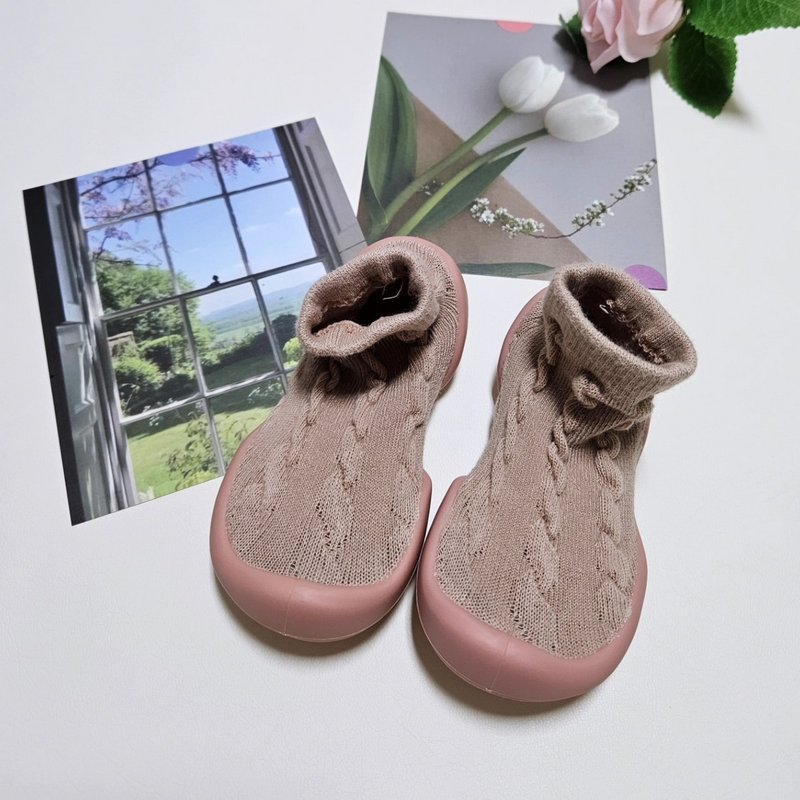 韩国 Ggomoosin 学步袜鞋 - 卷卷玫瑰 - 婴儿鞋 - 棉．麻 