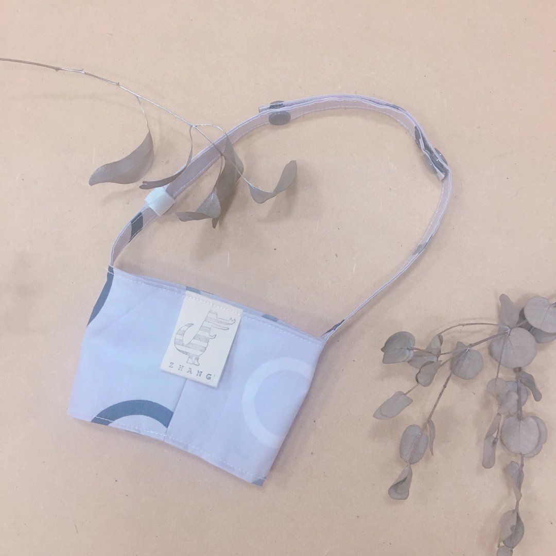双面卷卷杯套 / 灰色空间 - 随行杯提袋/水壶袋 - 棉 灰色
