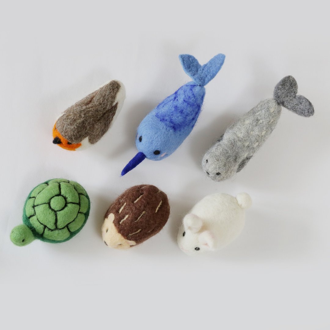 World Animal Felted Soap - 肥皂/手工皂 - 羊毛 