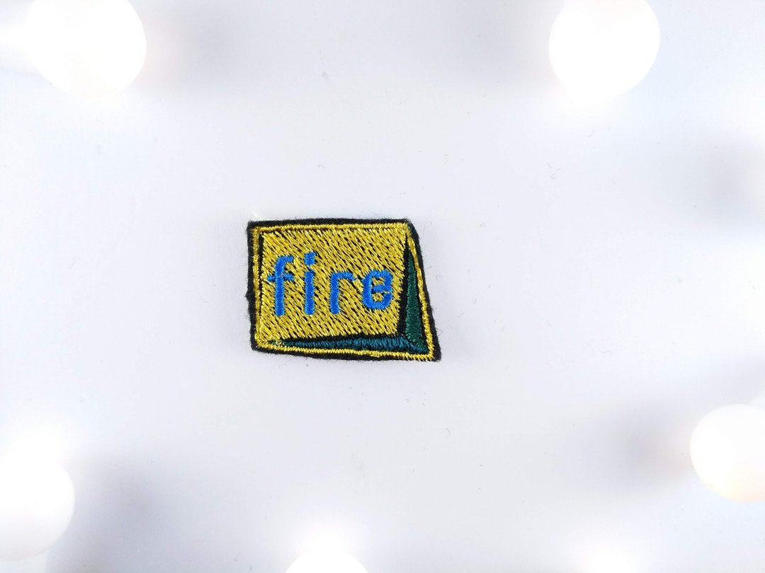 fire 刺绣贴片 烫片贴布 补丁 烫布片 衣服 夹克 - 其他 - 其他材质 黄色