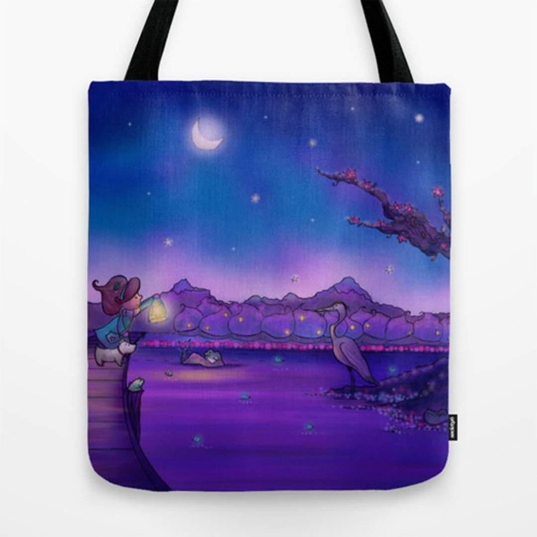 The Unexpected Visitor Tote Bag - 手提包/手提袋 - 其他材质 蓝色