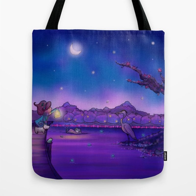 The Unexpected Visitor Tote Bag - 手提包/手提袋 - 其他材质 蓝色