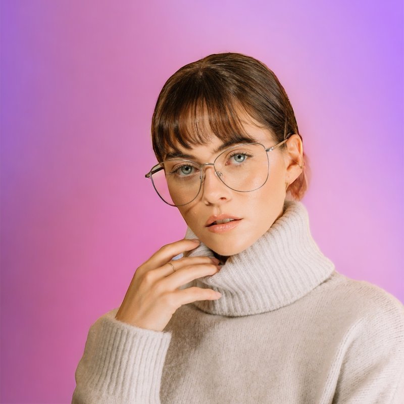 Taylor 蓝光眼镜 银 - 眼镜/眼镜框 - 铜/黄铜 