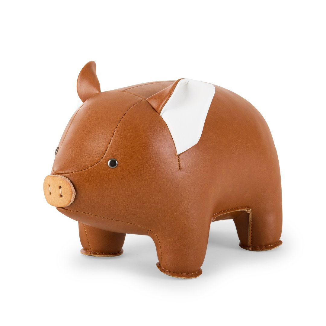 【书挡】猪 Pig 开运摆饰  | 诸事顺利 生肖礼 三合贵人猪兔羊 - 摆饰 - 人造皮革 多色