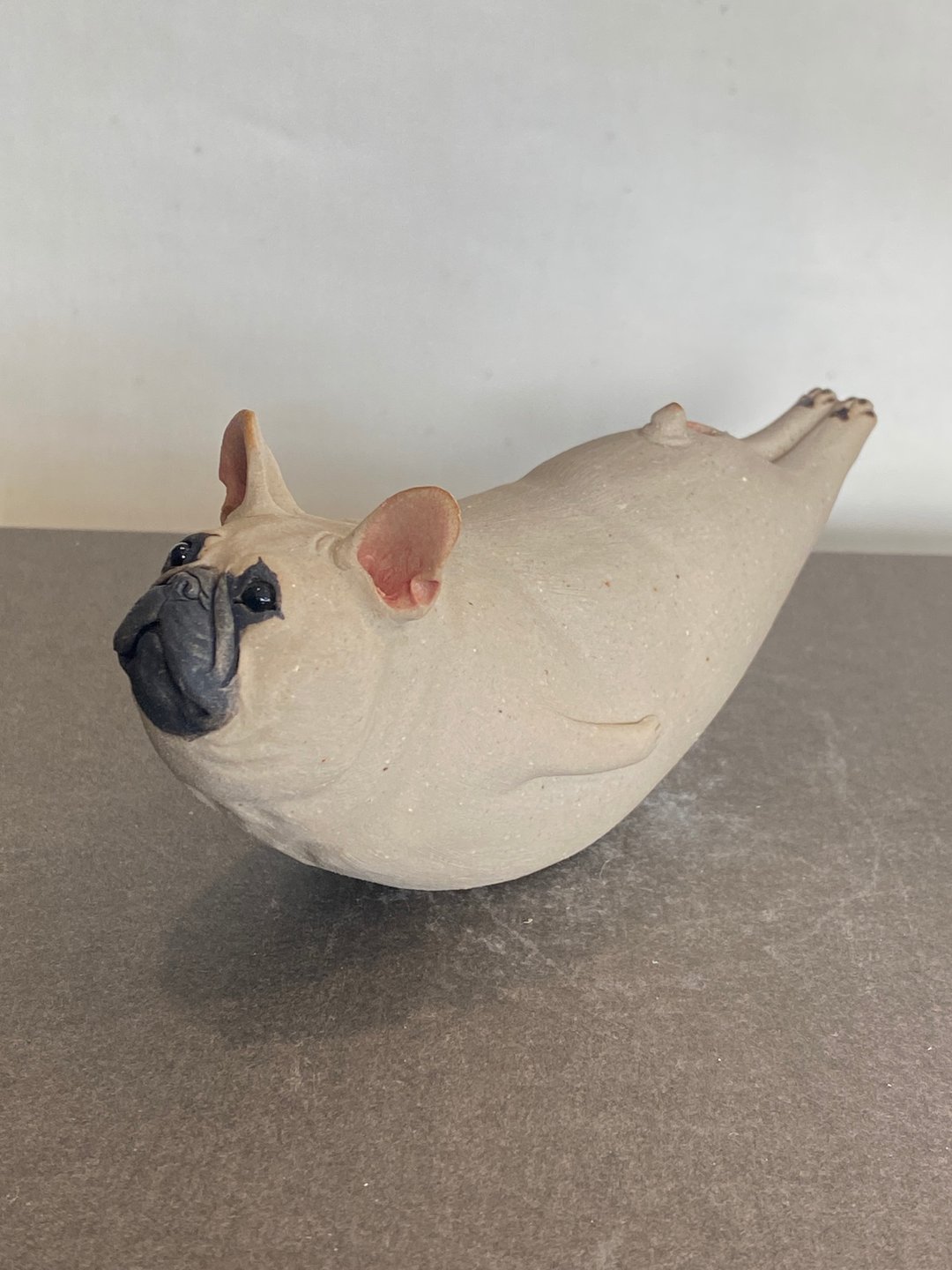 Flying French Bulldog Fawn - 其他 - 陶 
